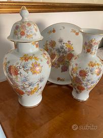 Tris in ceramica decorata oro