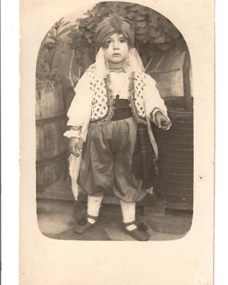 Cartolina Bambino Costume Carnevale Primi Del 900