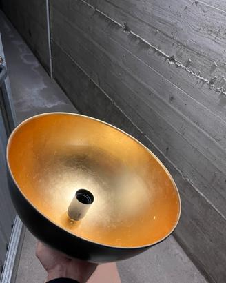 Plafoniera nero/oro ø31