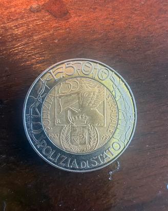 Moneta 500 lire  - 50mo Polizia di Stato - rara