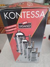 caffetteria  6 tazze Kontessa Viganò in acciaio 