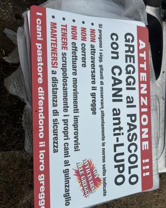 Tabelle segnalazione animali al pascolo