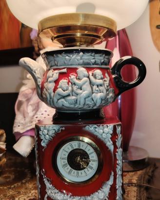 Lampada da Tavolo,Antica con Orologio Integrato,Re