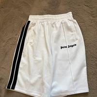 Shorts Palm Angels bianco e nero