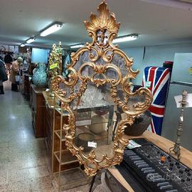 SPECCHIO MOSSO INTAGLIATO DORATO