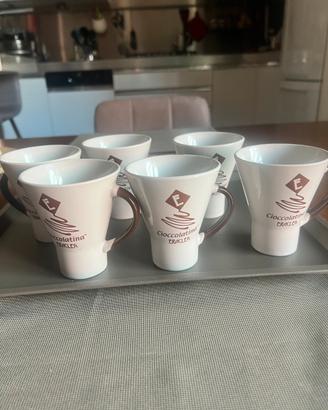 Tazze ciccolatavEraclea set da  6