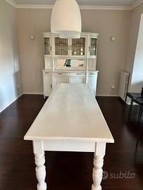 Credenza vintage con vetrinetta stile shabby chic