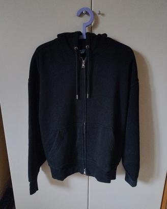 Felpa H&M Uomo Oversize Nera Tg S