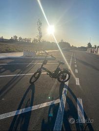 Bici elettrica argento piuma