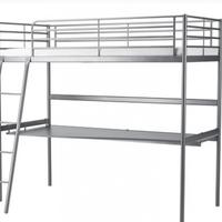 Letto a soppalco Ikea in ferro 140x200.