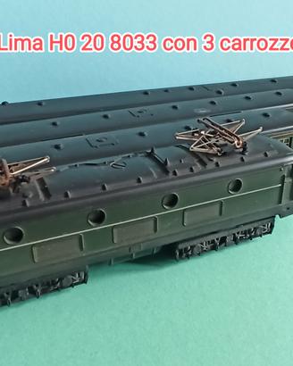 LIMA H0 locomotore 20 8033  3 carrozze NO MARKLIN