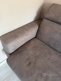 Divano letto 3 posti in microfibra