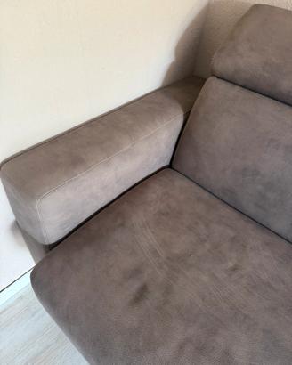 Divano letto 3 posti in microfibra