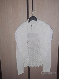 cardigan bianco di Pois