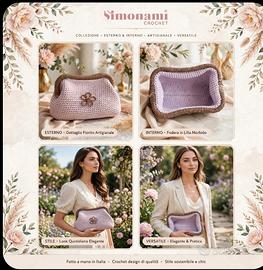 Clutch Lilla Con Strass SIMONAMI CROCHET 