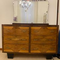 Como’ antico in piuma di noce con specchiera