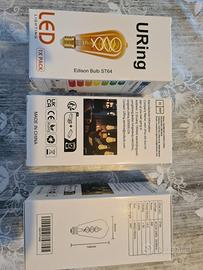 URing 3 pezzi Lampadina LED E27 Vintage Edison

