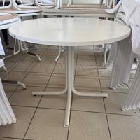 Tavolo bianco tondo interno ed esterno 88 cm