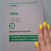 3 X SCATOLE SACCHETTI SOTTOVUOTO FOLLETTO VB15