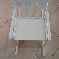 Sedia a dondolo bianca per bambini, modello SUVIKO