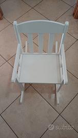 Sedia a dondolo bianca per bambini, modello SUVIKO