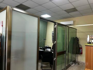 Vetrata divisoria per ufficio con porta