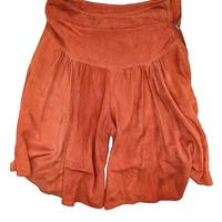 GIORGIO ARMANI, GONNA PANTALONE, PELLE SCAMOSCIATA