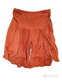 GIORGIO ARMANI, GONNA PANTALONE, PELLE SCAMOSCIATA