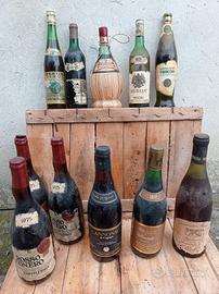 bottiglie di vino vintage 