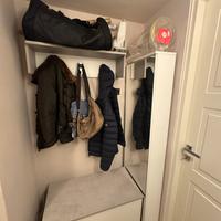 Cassapanca, scarpiera e appendiabiti