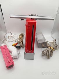 Nintendo Wii Rossa Completa Di Controller e cavi
