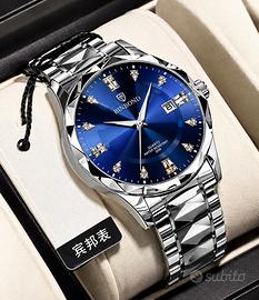 Orologio da uomo BinBond blu e argento