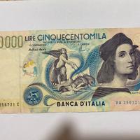 Banconota 500 mila lire italiana