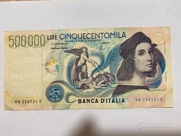 Banconota 500 mila lire italiana