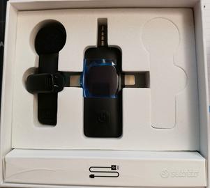 Microfono Wireless Lavalier 3 in 1 per Smartphone
