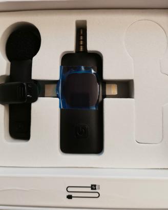 Microfono Wireless Lavalier 3 in 1 per Smartphone
