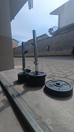 Set 2 manubri componibili + 16 kg dischi in ghisa