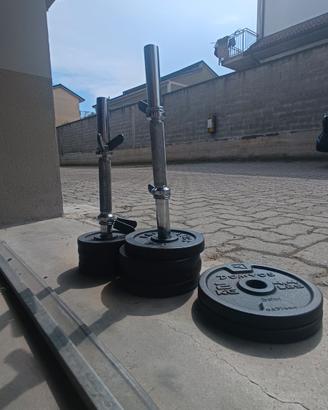 Set 2 manubri componibili + 16 kg dischi in ghisa