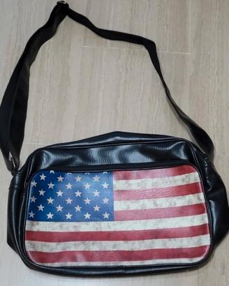 borsa messenger bandiera americana stile urb