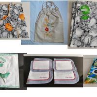 NUOVE Tovaglie x 8, x colazione, grembiule, sacco