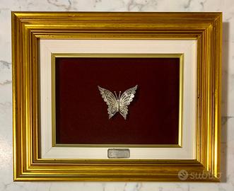 Quadro farfalla argento titolo 800