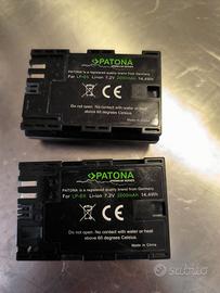 n 2 batterie Patona LP-E6 per Canon