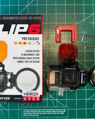 GoPro filtro rosso e macro - Backscatter Flip 6