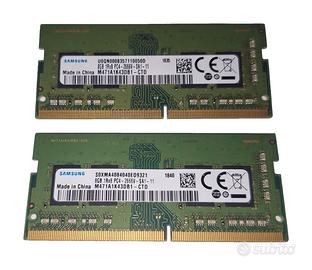 RAM DDR4 SODIMM 16Gb (8Gbx2) da 2666Mhz, Samsung.