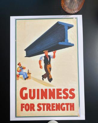 Poster birra Guinness bar quadro Pub birreria
