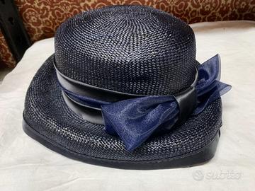 Cappello blu da donna Classico, con fiocco