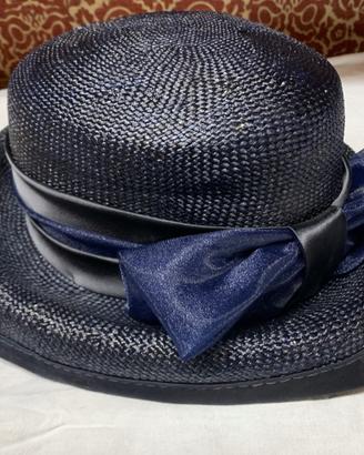 Cappello blu da donna Classico, con fiocco