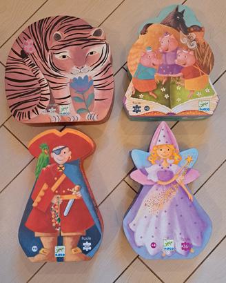 Set 4 puzzle Djeco 3-4 anni