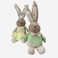 Coppia conigli ferma porta in pelliccia