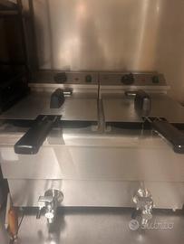 Friggitrice da banco elettrica doppia vasca